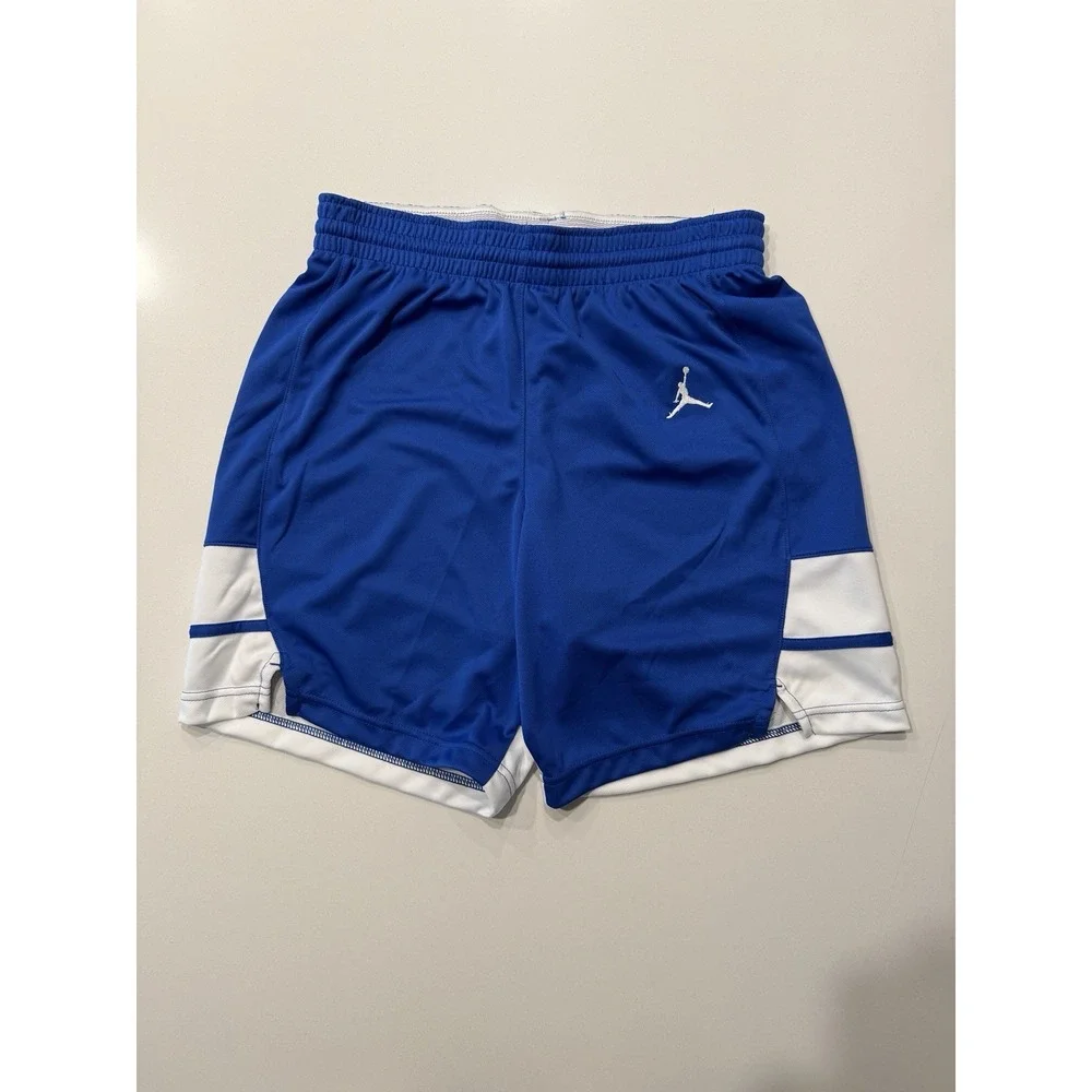 Jordan Mens Stock DF Overtime Basketball Shorts Blue White FQ5375-493 Medium